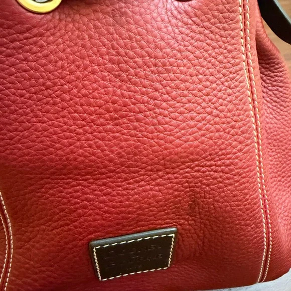 Dooney & Bourke Burgundy Leather Shoulder Bag - Picture 7 of 10